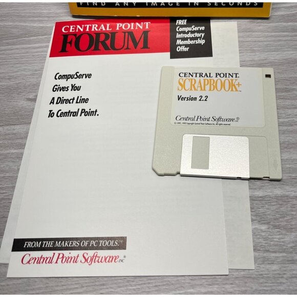 Scrapbook+ Version 2.2 Floppy Disk Software Instructions 1992 Central Point - Picture 3 of 11